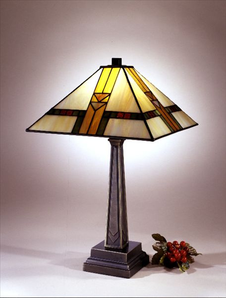 Dale Tiffany Lighting-8655/551-Mission Table Lamp Chocolate Bronze