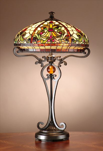 Dale Tiffany Lighting-TT101114-Boehme Table Lamp   Antique Bronze/Sand