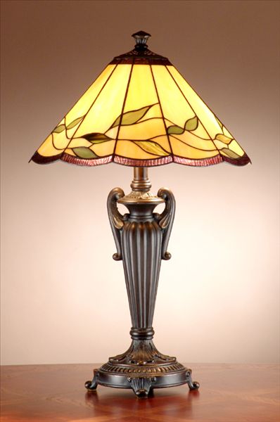 Dale Tiffany Lighting-TT101118-Falhouse Table Lamp   Antique Bell Bronze/Gold