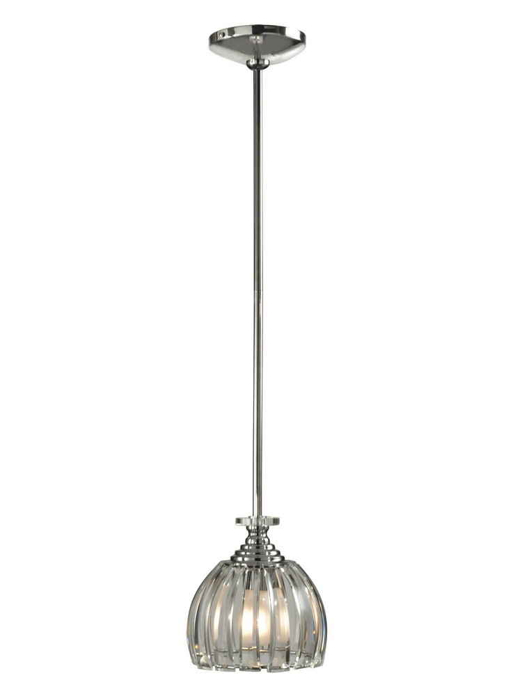 Dale Tiffany Lighting-GH13314-San Bruno - One Light Mini Pendant   Polished Chrome Finish with Clear Crystal