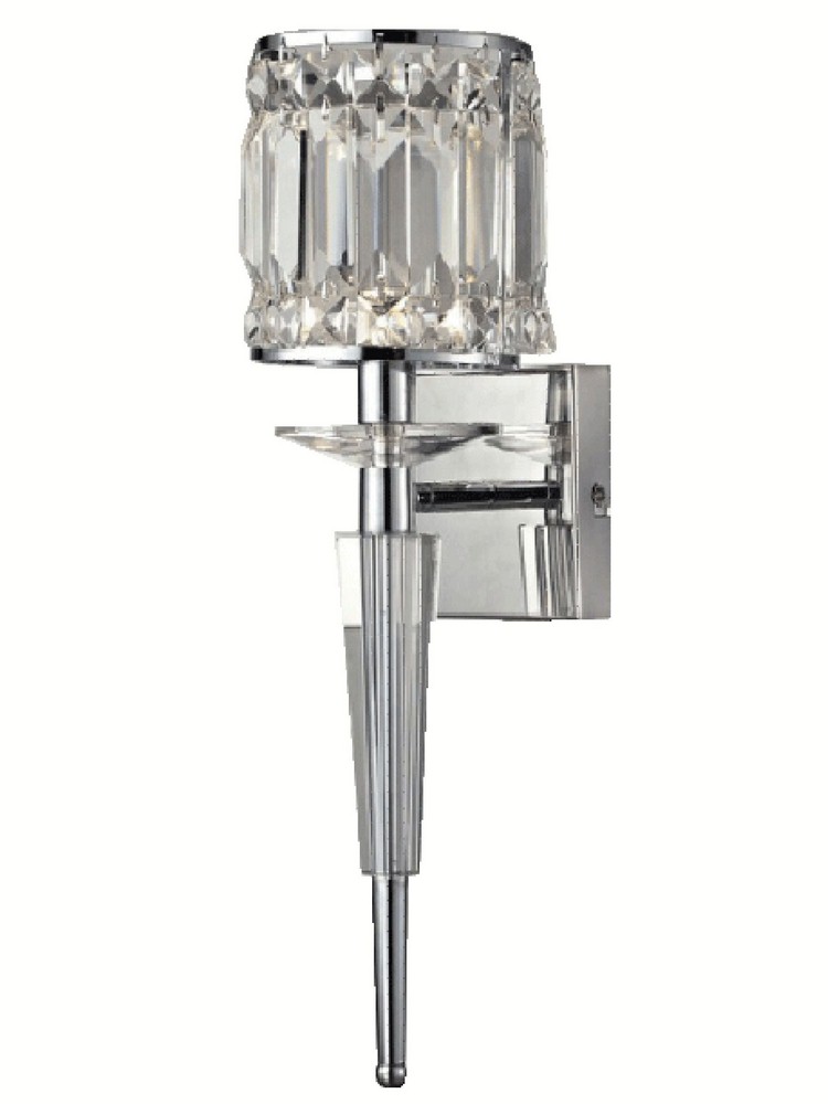 Dale Tiffany Lighting-GW13384-Cahas - Two Light Wall Sconce   Chrome Finish with Clear Crystal