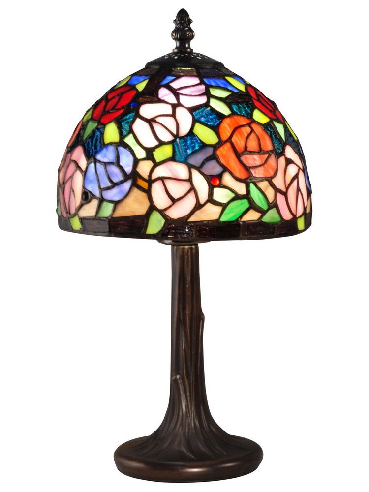 Dale Tiffany Lighting-TA15050-Carnation - One Light Accent Lamp   Antique Bronze Finish with Tiffany Glass