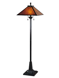 Dale Tiffany Lighting-TF100176-Mica Camelot - Two Light Floor Lamp   Mica Bronze Finish with Mica Glass