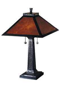 Dale Tiffany Lighting-TT100174-Mica Camelot - Two Light Table Lamp   Mica Bronze Finish with Mica Glass