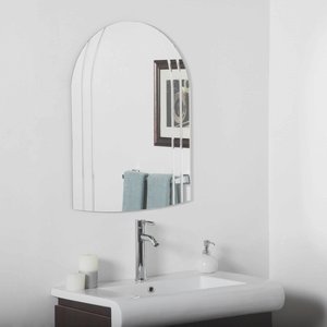 Decor Wonderland-SSM1130-Serina - 31.50 Inch Arch Bathroom Mirror   Silver Finish