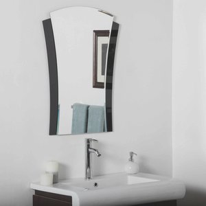 Decor Wonderland-SSM121500-1-31.50 Inch Arch Decorative Bathroom Mirror   Black Finish