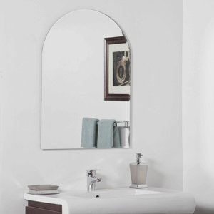 Decor Wonderland-SSM3006-Rita - 31.50 Inch Arch Bathroom Mirror   Silver Finish