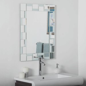 Decor Wonderland-SSM310710-Quebec - 31.50 Inch Rectangular Bathroom Mirror   Silver Finish