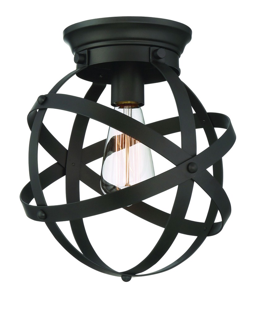 Designers Fountain-1263-ORB-Eli - One Light Flush Mount   Oil Rubbed Bronze Finish