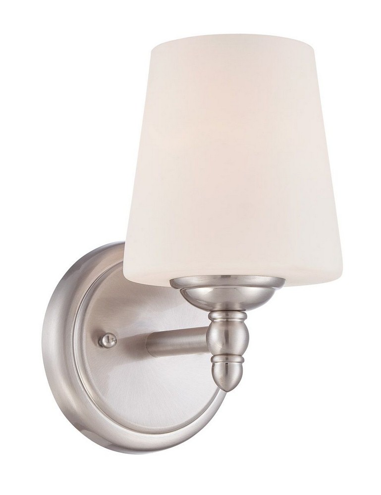 Designers Fountain-15006-1B-35-Darcy - One Light Wall Sconce Brushed Nickel  Brushed Nickel Finish with Opal Glass