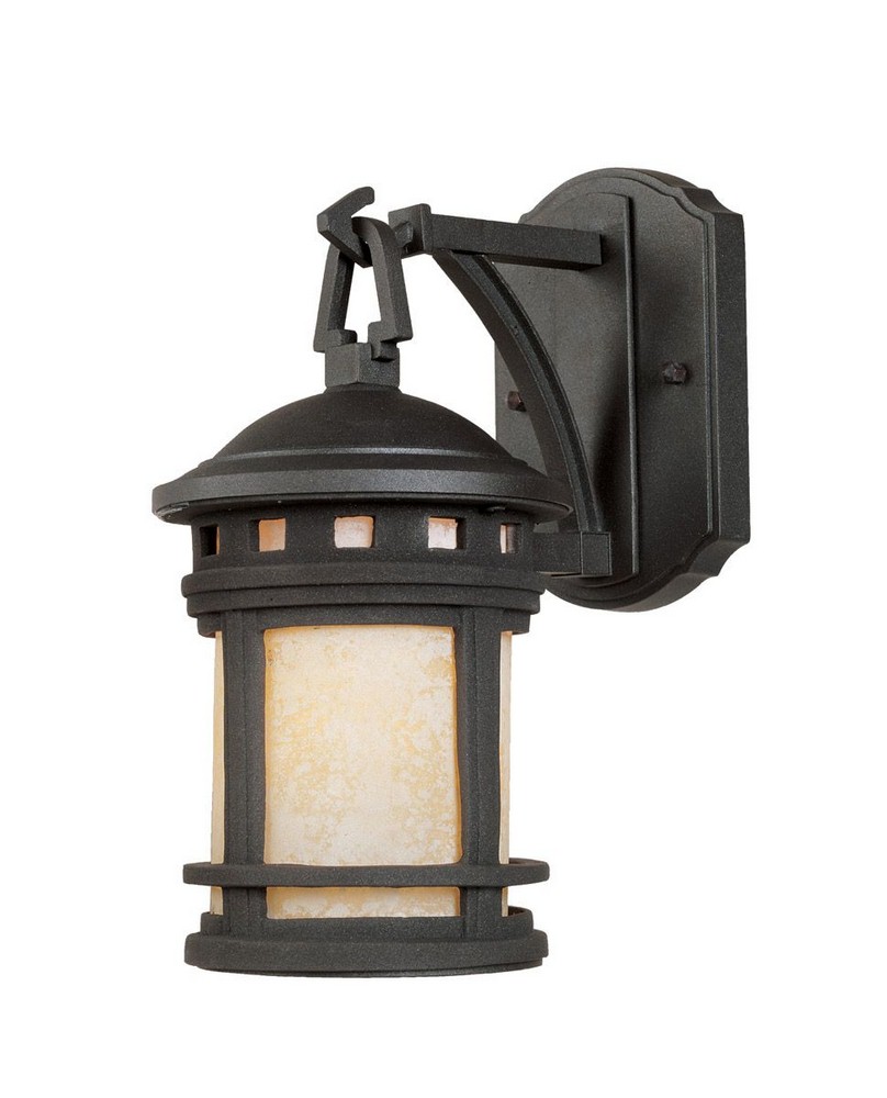 Designers Fountain-2370-AM-ORB-Sedona - One Light Outdoor Wall Lantern Oil Rubbed Bronze Amber Mediterranean Patina