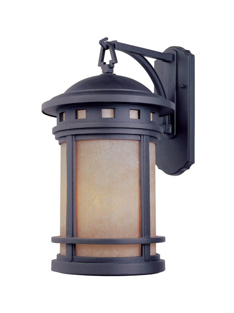 Designers Fountain-2371-AM-ORB-Sedona - One Light Outdoor Wall Lantern Oil Rubbed Bronze Amber Oil Rubbed Bronze Finish with Seedy Glass