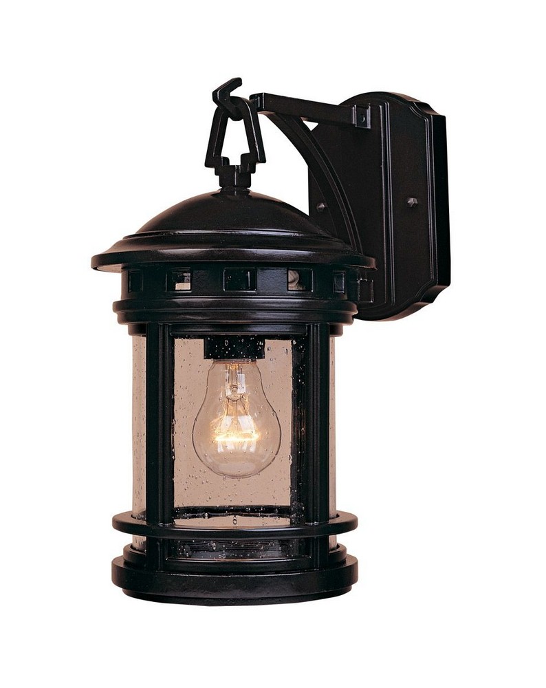 Designers Fountain-2371-ORB-Sedona - One Light Outdoor Wall Lantern Oil Rubbed Bronze Finish with Seedy Glass