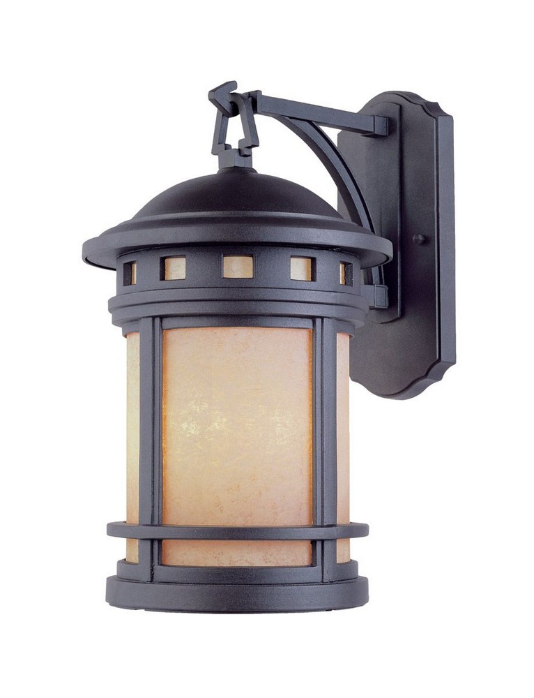 Designers Fountain-2381-AM-ORB-Sedona - 16.25 Inch Three Light Outdoor Wall Lantern Oil Rubbed Bronze Amber Oil Rubbed Bronze Finish with Seedy Glass