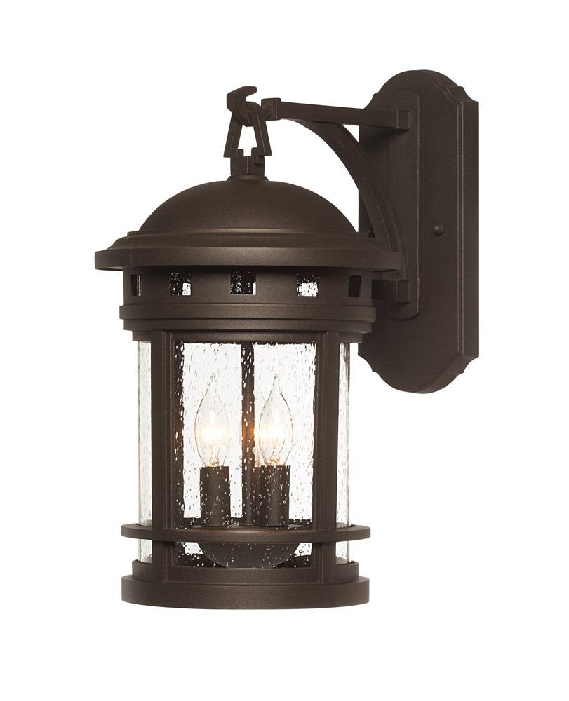 Designers Fountain-2381-ORB-Sedona - 16.25 Inch Three Light Outdoor Wall Lantern Oil Rubbed Bronze Seedy Oil Rubbed Bronze Finish with Seedy Glass