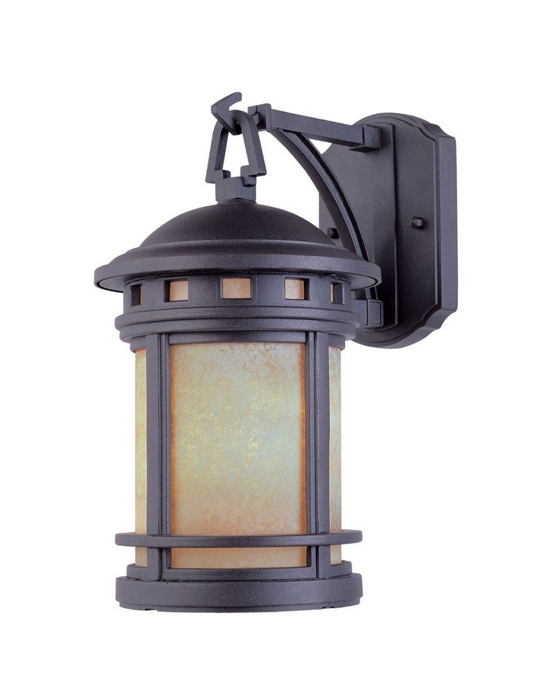 Designers Fountain-2391-AM-ORB-Sedona - 20 Inch Three Light Outdoor Wall Lantern Oil Rubbed Bronze Amber Oil Rubbed Bronze Finish with Seedy Glass