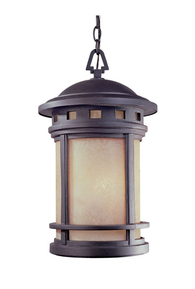 Designers Fountain-2394-AM-ORB-Sedona - 19 Inch Three Light Outdoor Wall Lantern Oil Rubbed Bronze Amber Oil Rubbed Bronze Finish with Seedy Glass