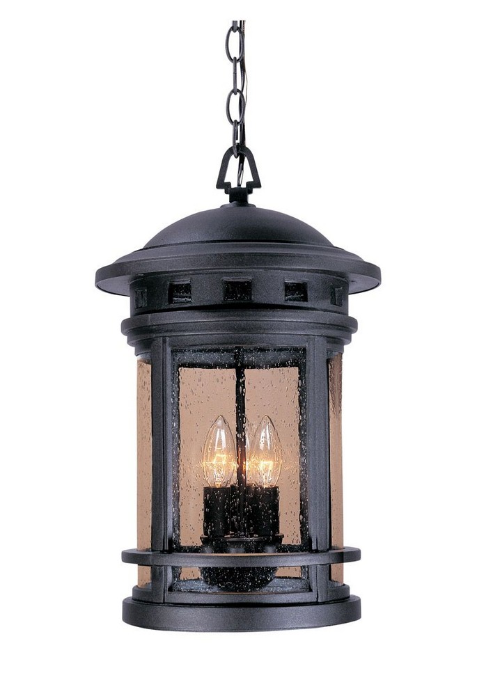 Designers Fountain-2394-ORB-Sedona - 19 Inch Three Light Outdoor Wall Lantern Oil Rubbed Bronze Seedy Oil Rubbed Bronze Finish with Seedy Glass