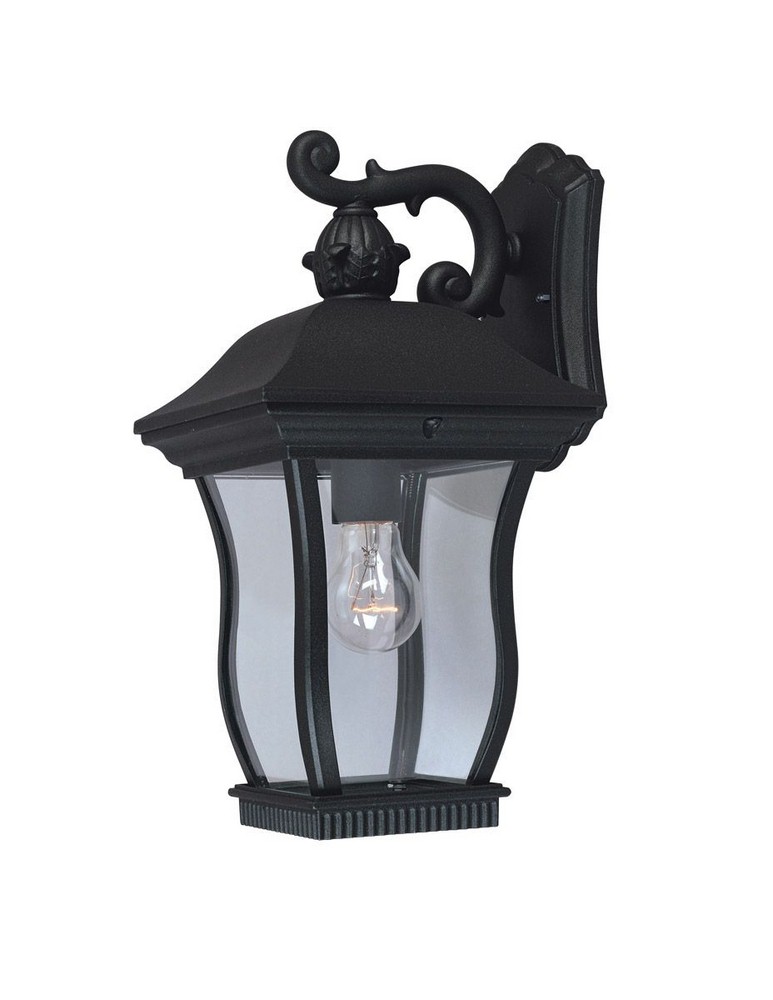 Designers Fountain-2701-BK-Chelsea - One Light Outdoor Wall Lantern   Black Finish with Clear Beveled Glass