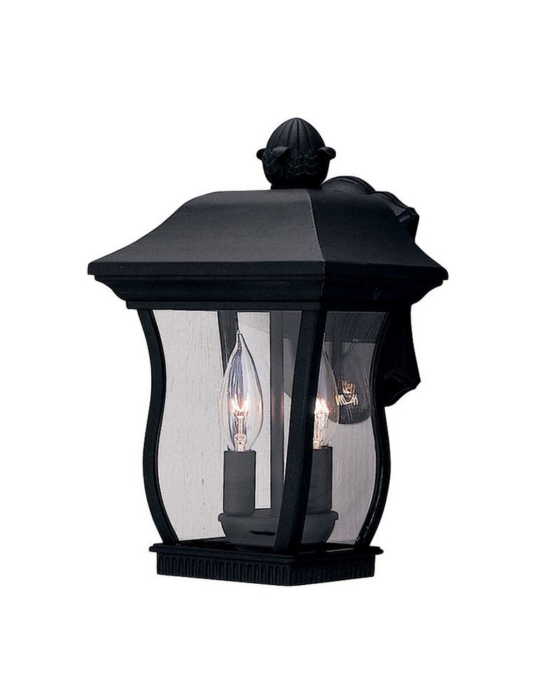 Designers Fountain-2712-BK-Chelsea - Two Light Outdoor Wall Lantern   Black Finish with Clear Beveled Glass