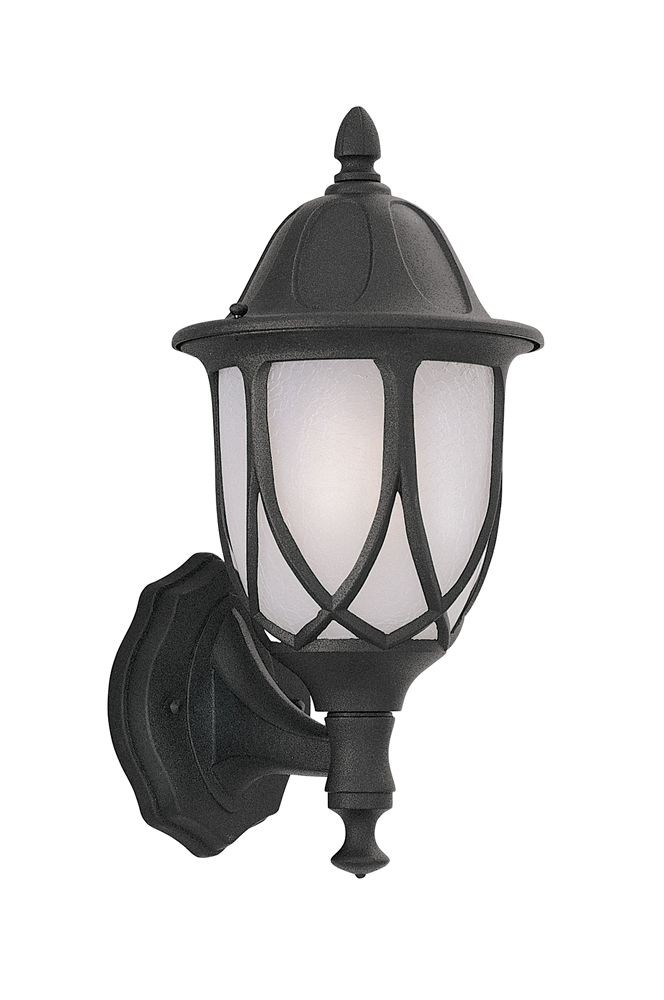 Designers Fountain-2868-BK-1 Light Outdoor Wall Lantern Black  Autumn Gold - Satin Crackled