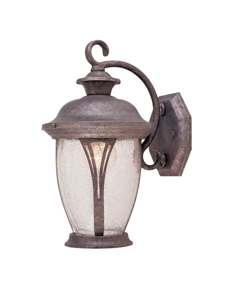 Designers Fountain-30511-RS-Westchester - One Light Outdoor Wall Lantern Rustic Silver Seedy Bronze Finish with Seedy Glass