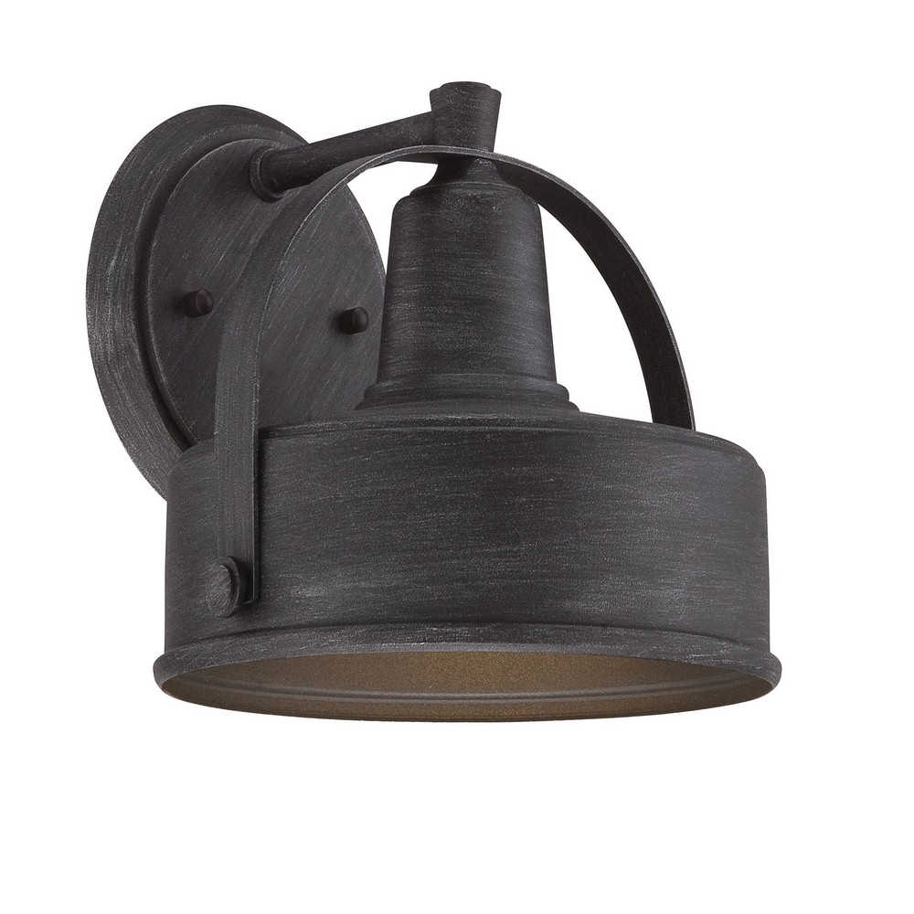 Designers Fountain-33121-WP-Portland-Ds - 8 Inch One Light Outdoor Wall Lantern   Weathered Pewter Finish