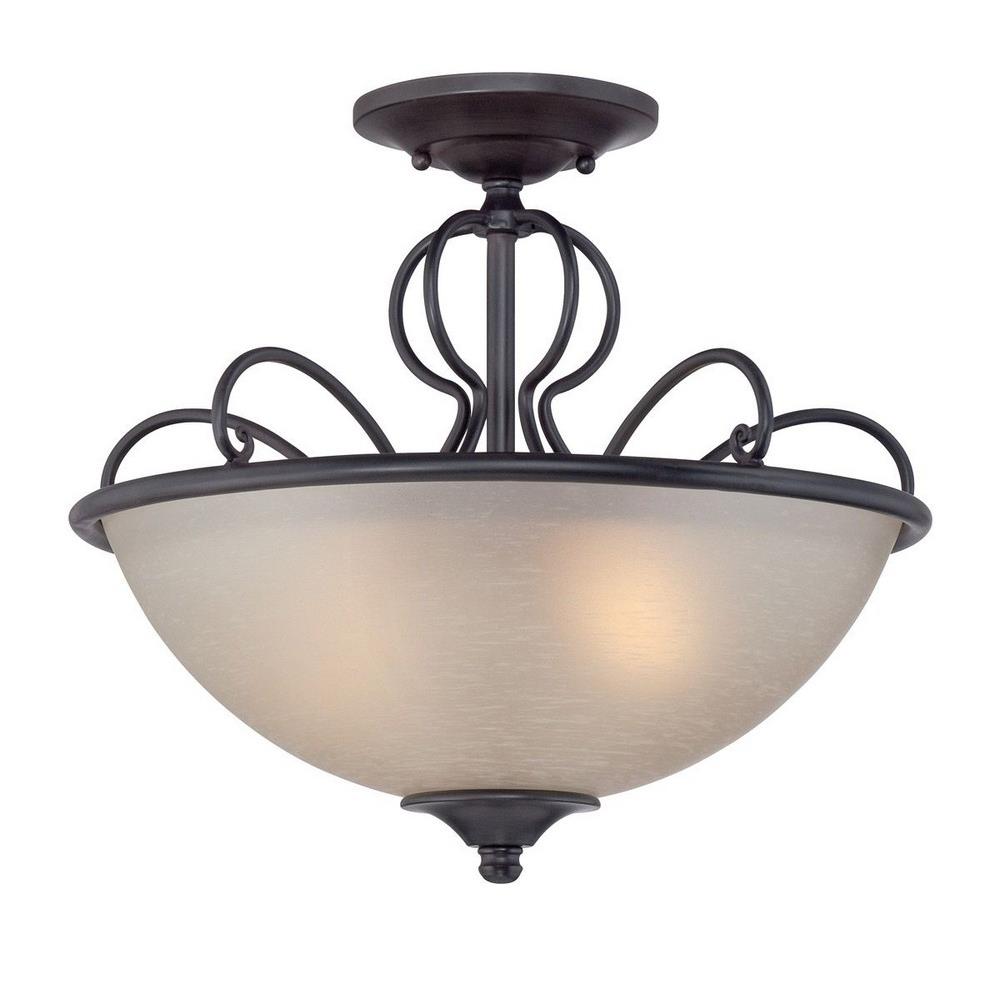 Tangier Two Light Semi Flush Mount