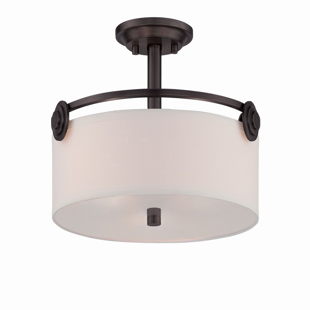 Designers Fountain-87111-OEB-Gramercy Park - Three Light Semi-Flush Mount   Gramercy Park - Three Light Semi-Flush Mount