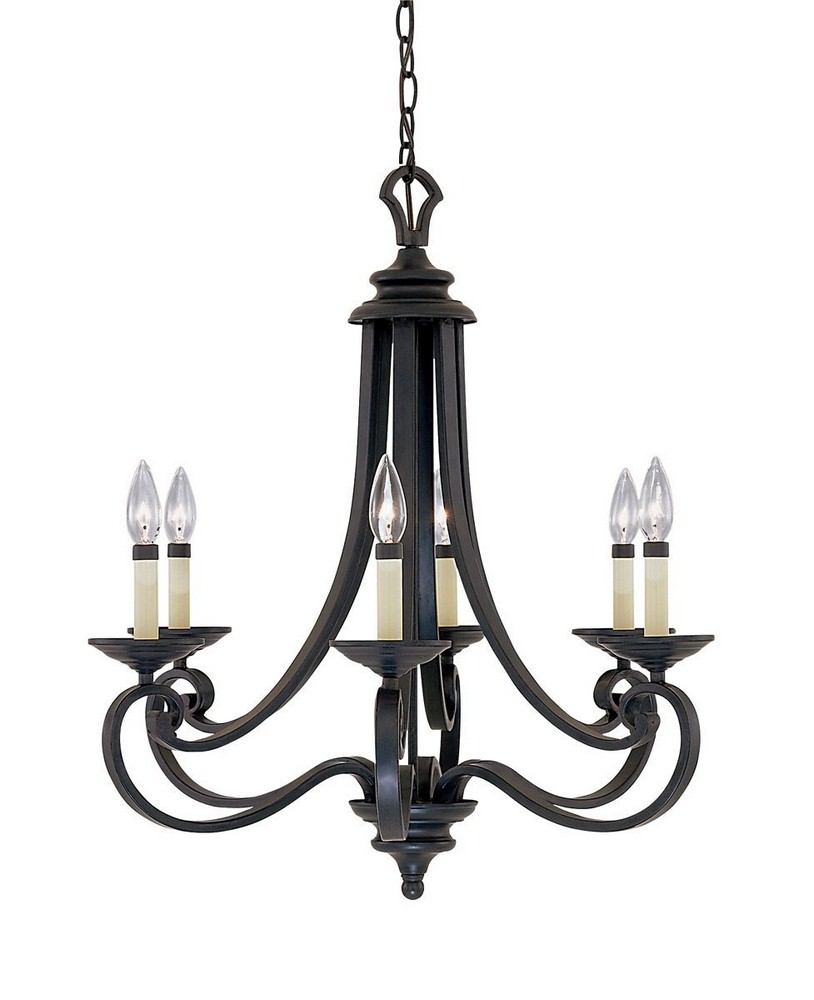Designers Fountain-9036-NI-Messina Chandeliers   Natural Iron