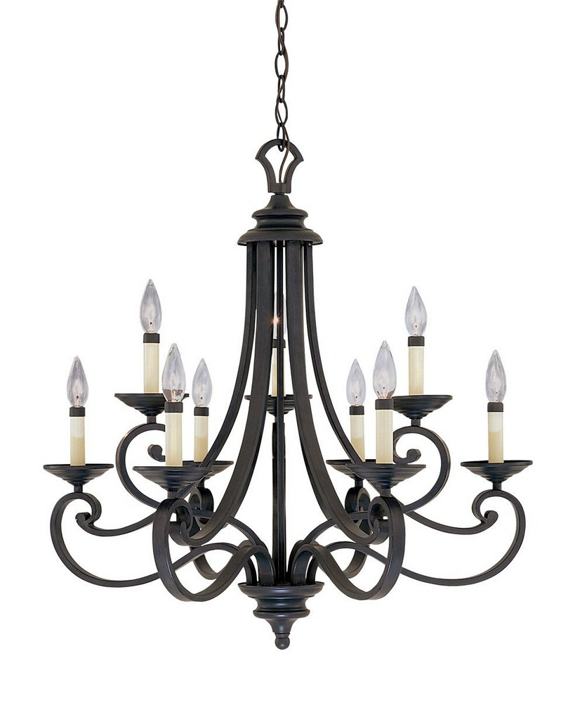 Designers Fountain-9039-NI-Messina Chandeliers   Natural Iron