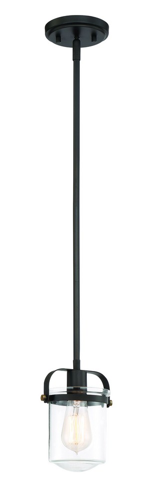 Designers Fountain-90630-ORB-Jaxon - One Light Mini Pendant   Oil Rubbed Bronze Finish with Clear Glass