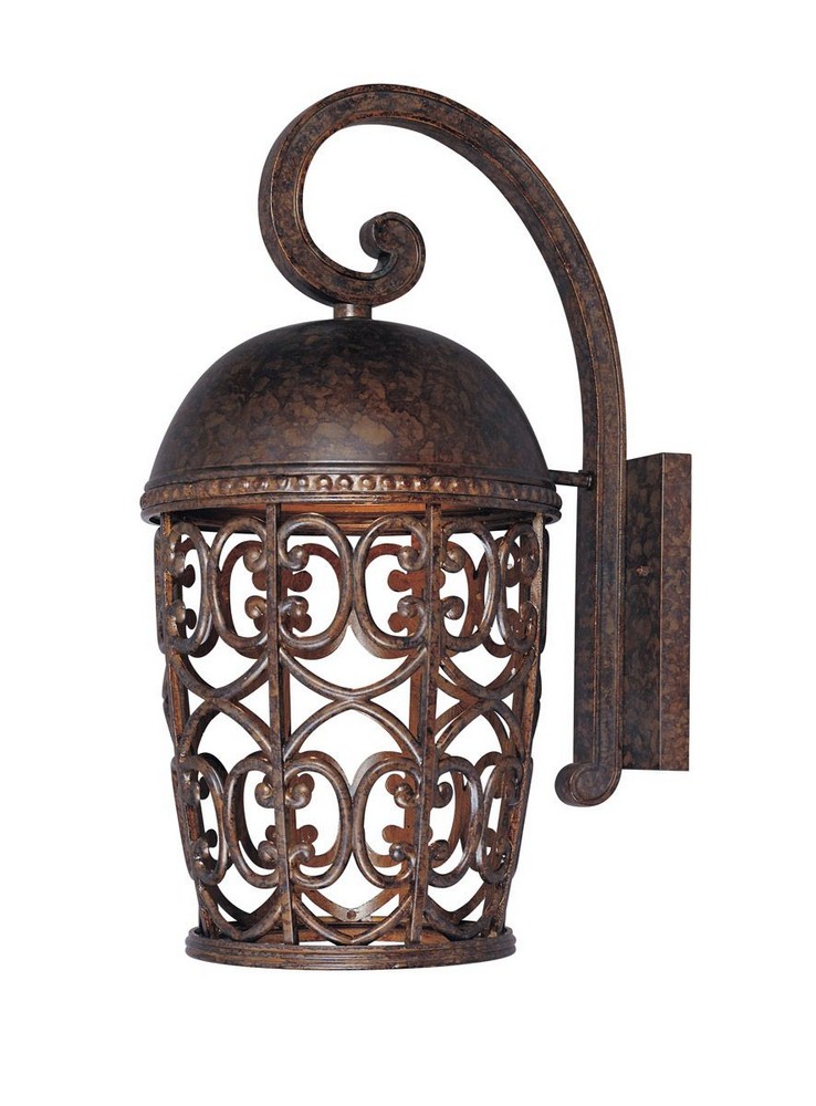 Designers Fountain-97593-BU-Amherst - One Light Outdoor Wall Lantern   Burnt Umber Finish