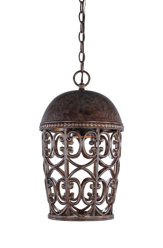 Designers Fountain-97594-BU-Amherst - One Light Outdoor Hanging Lantern   Burnt Umber Finish