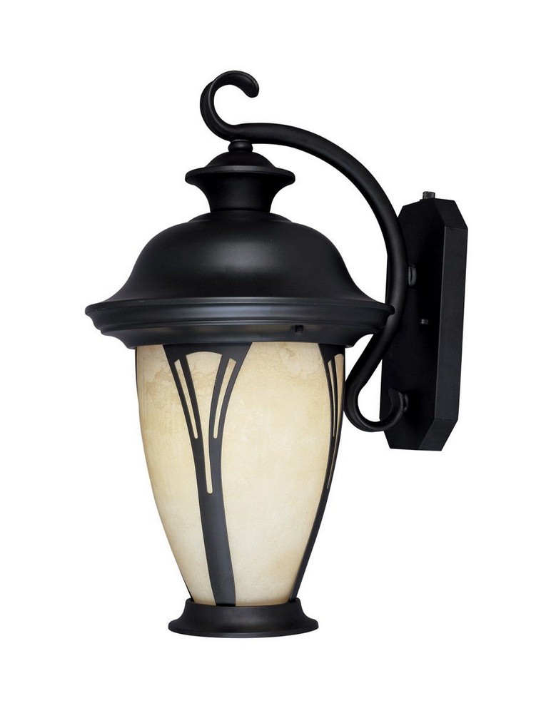 Designers Fountain-ES30531-AM-BZ-Westchester - One Light Outdoor Wall Lantern   Bronze Finish with Amber Glass