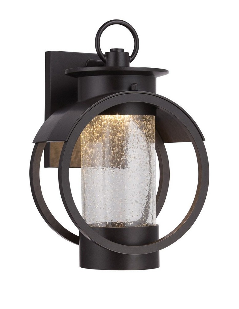 Designers Fountain-LED32811-BNB-Arbor - 7 Inch 10W Led Outdoor Wall Lantern   Burnished Bronze Finish with Clear Seedy Glass