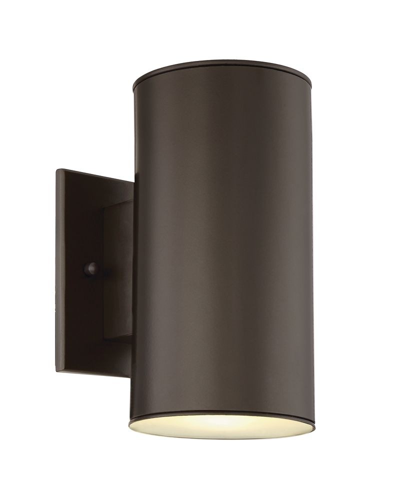 Designers Fountain-LED33011C-ORB-Barrow - 8.75 Inch 11.3W 1 LED Outdoor Wall Lantern Oil Rubbed Bronze  Satin Platinum Finish with Frosted Glass