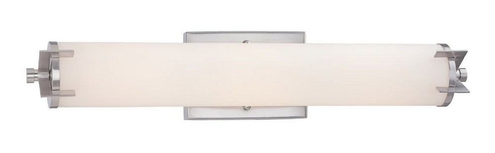 Designers Fountain-LED68303-SP-Geneva - 24 30W LED Bath Bar Satin Platinum Finish with Satin White Glass