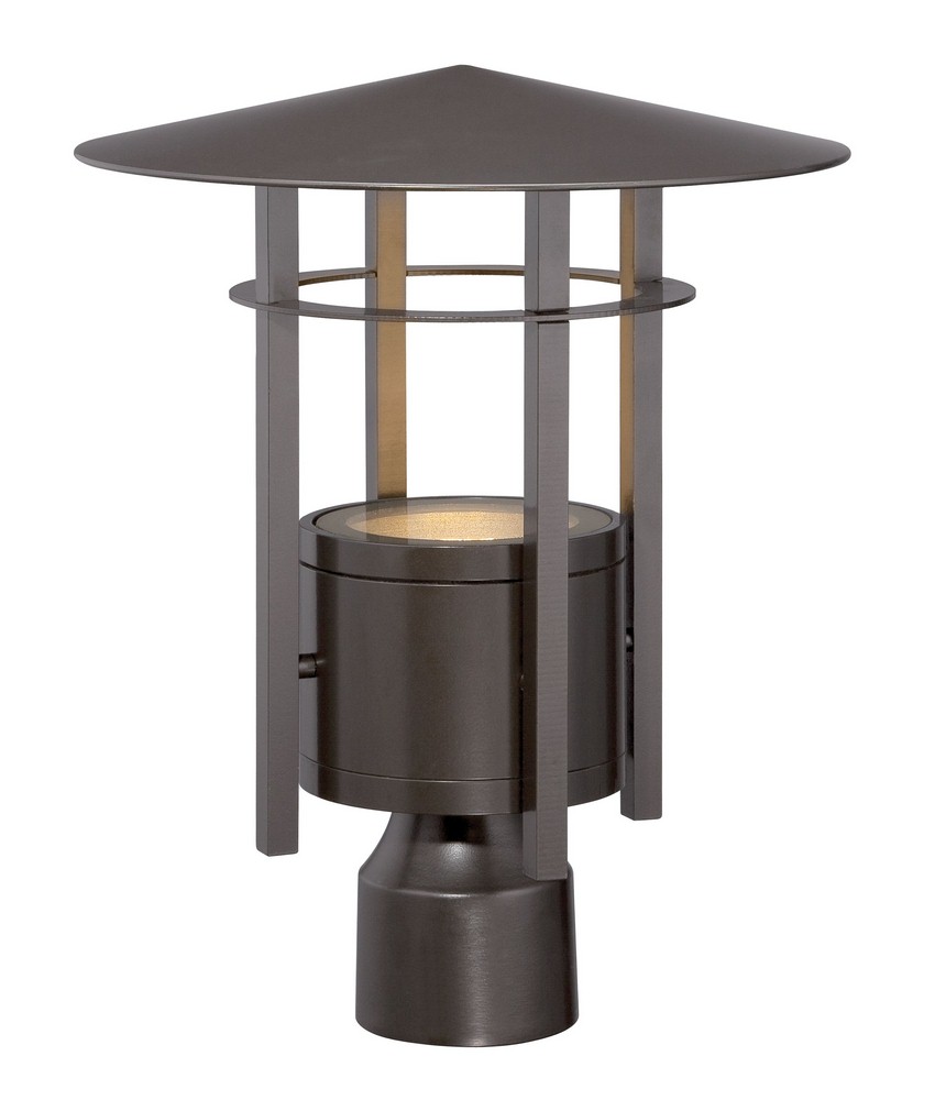 Designers Fountain-LED34036-BNB-Englewood - 12 Inch 7.8W 1 Led Outdoor Post Lantern   Burnished Bronze Finish