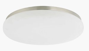 Dolan Lighting-10320-09-Terreno - 12 Inch Decorative Recessed Light Trim   Satin Nickel Finish with Satin White Glass