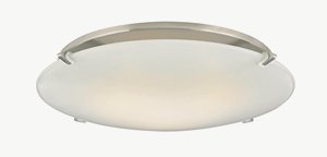 Dolan Lighting-10495-09-Tazza - 14 Inch Decorative Recessed Ceiling Trim   Satin Nickel Finish with Frosted white Glass