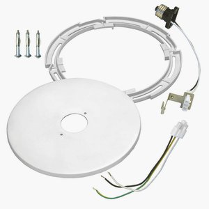 Dolan Lighting-10570-05-Accessory - 11.25 Inch Recessed Light Converter Kit   Gloss white Finish
