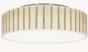 Dolan Lighting-10614-09-Galleria - 14.5 Inch Decorative Recessed Ceiling Trim   Satin Nickel Finish with Natural Bamboo/Resein Shade