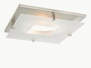 Dolan Lighting-10846-09-Plaza - 11 Inch Decorative Recessed Ceiling Trim   Satin Nickel Finish with Frosted Glass