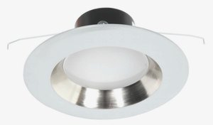 Dolan Lighting-10902-05-Recesso - 6 Inch 16W Reflector   Satin Nickel/White Finish