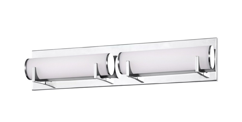 Dolan Lighting-3162-26-Madison - 20.5 Inch 38W 2 LED Bath Vanity   Chrome Finish with Satin White Glass