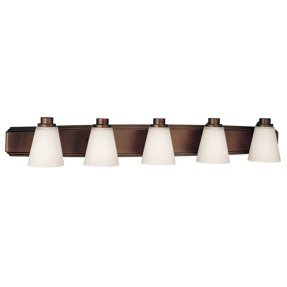 Dolan Lighting-3405-62-Southport 5-Light Bath Bar Heirloom Bronze  Satin Nickel Finish