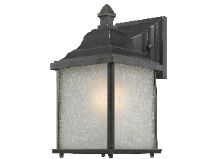 Dolan Lighting-931-68-Charleston - One Light Outdoor Wall Sconce   Winchester Finish with White Linen Glass