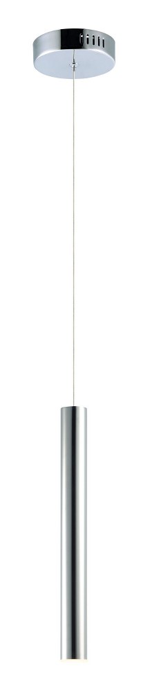 ET2 Lighting-E10011-PC-Flute-7W 1 LED Pendant-2.5 Inches wide by 23.75 inches high Polished Chrome  Rose Gold Finish