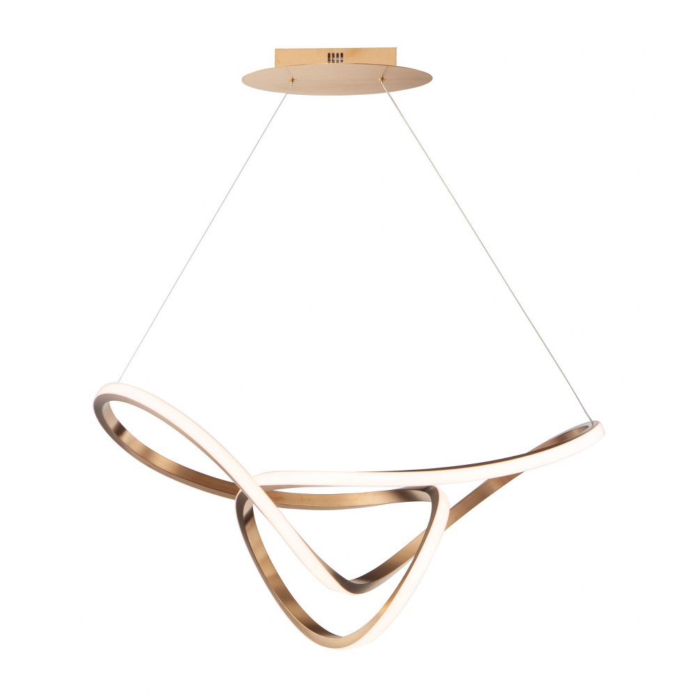 ET2 Lighting-E20454-BCN-Perpetual-1 LED Pendant-32 Inches wide by 16.5 inches high   Brushed Champagne Finish